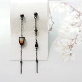 Vintage Pearl Lantern Drop Earrings S925 Sterling Silver Women Jewelry