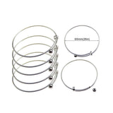 10pcs Stainless Steel Toner Bracelet with Adjustable Copper Wire