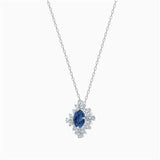 Sapphire Crystal Lady Necklace - Gift for Noble Woman