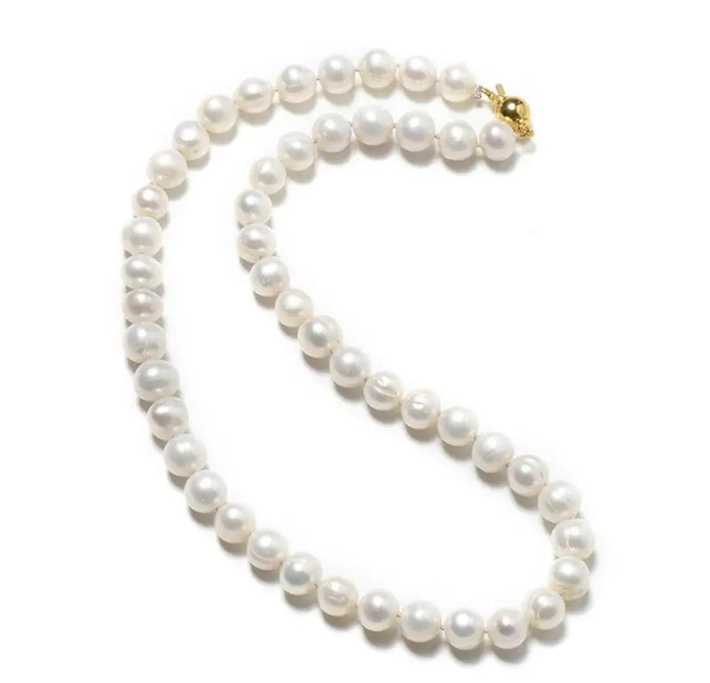 8-9MM Natural Milk Pear Bead Choker Necklace for Girlfriend
