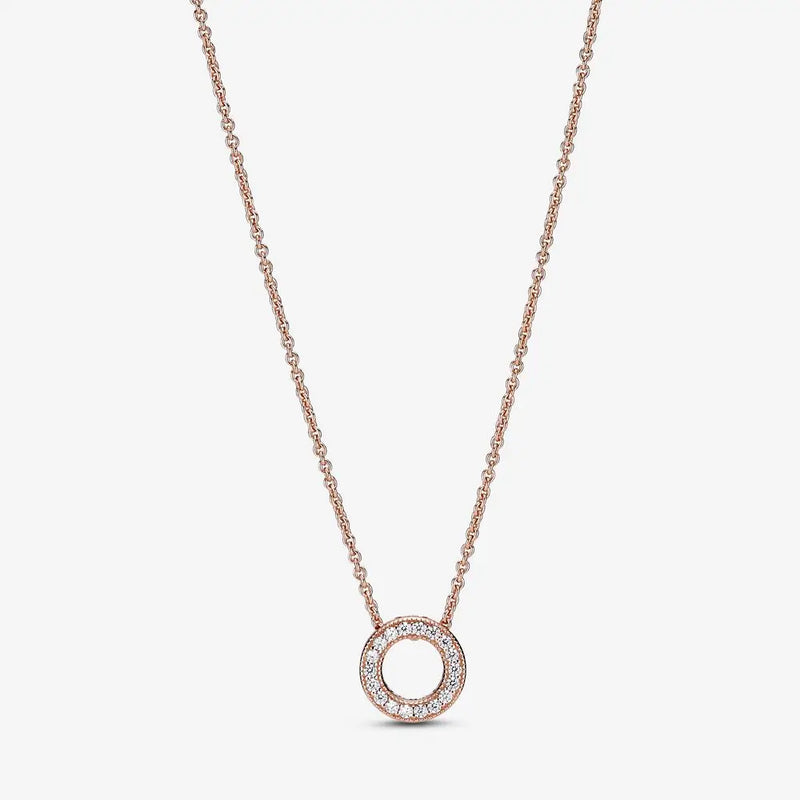 925 Sterling Silver Heart Pendant Necklace with Cubic Zirconia