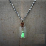 Ghost Necklace, Glow-In-The-Dark Halloween Necklace