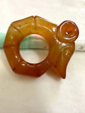 Hand-Carved Hetian Jade Dragon Statue, Hongshan Culture