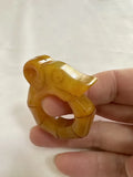 Ancient Chinese Hetian Jade Dragon Statue Hand Carved Hongshan Culture