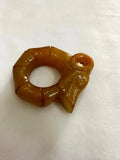 Ancient Chinese Hetian Jade Dragon Statue Hand Carved Hongshan Culture