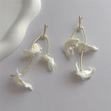 Baroque Pearl Pendant Earrings European American Style