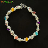 Baroque Pearl Crystal Necklace Chain Clavicle Accessory