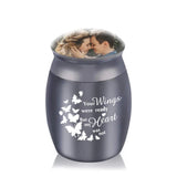 Aluminum Alloy Pet Cremation Urn-Your Wings Were Ready But My Heart Was Not