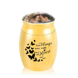 Aluminum Alloy Pet Cremation Urn-Your Wings Were Ready But My Heart Was Not