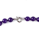 Dark Purple Fantasy Mauve Jasper Necklace 10mm
