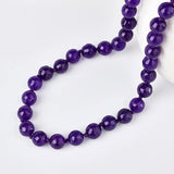 Dark Purple Fantasy Mauve Jasper Necklace 10mm