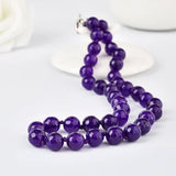 Dark Purple Fantasy Mauve Jasper Necklace 10mm