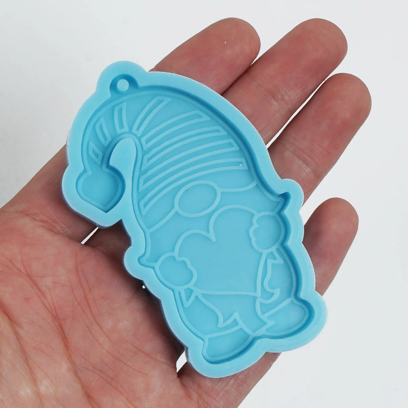 Grinch Silicone Keychain Mold, Christmas Resin Craft Mold