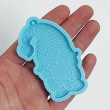 Grinch Silicone Keychain Mold, Christmas Resin Craft Mold