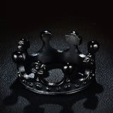 Men's Titanium Steel King Crown Ring Vintage Never Fade Rust Big Size 7-12