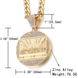 Last Supper Pendant Necklace Iced Out Zircon Jesus Hip Hop Charm Jewelry