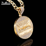 Last Supper Pendant Necklace Iced Out Zircon Jesus Hip Hop Charm Jewelry