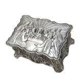 Last Supper Jewelry Ring Storage Organizer Metal Earrings Necklace Case
