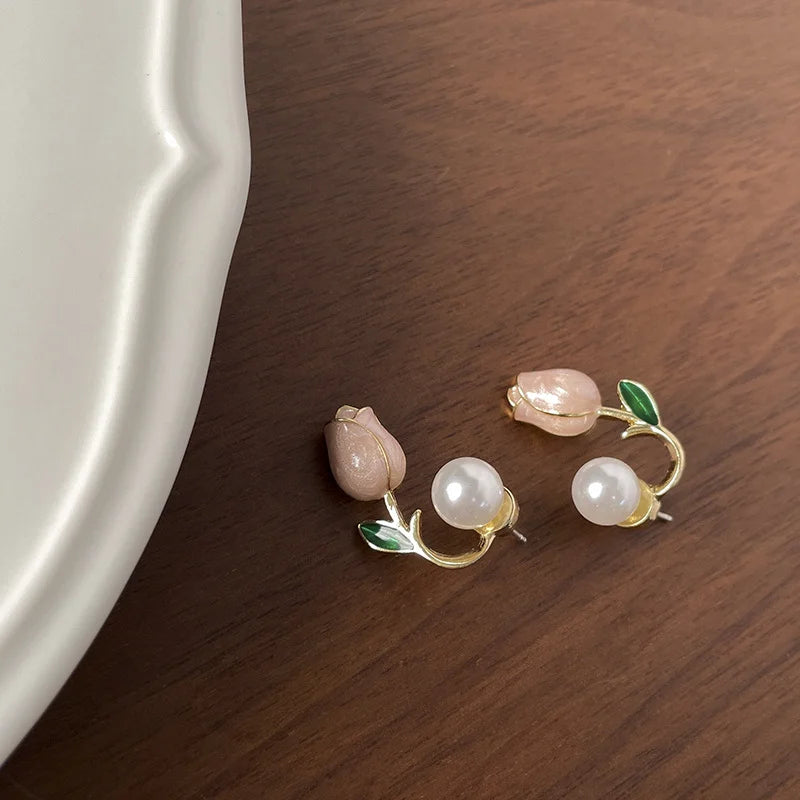 Tulip Earrings Women's Banquet Party Wedding Couple Gift