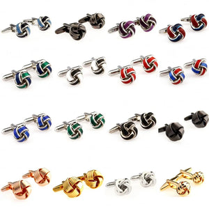 Metal Knots Enamel Cufflink Cuff Link