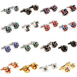Metal Knots Enamel Cufflink Cuff Link