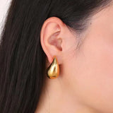 Big Drop S925 Silver Needle Earrings Retro Chunky Party Jewelry
