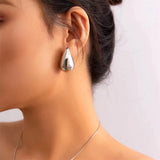 Big Drop S925 Silver Needle Earrings Retro Chunky Party Jewelry