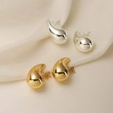 Big Drop S925 Silver Needle Earrings Retro Chunky Party Jewelry