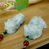 Jadeite Rose Pendant National Chinese Style