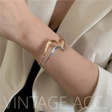 European Metal Twist Bracelet Vintage Unusual Christmas Jewelry