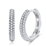 925 Silver Hollow Ear Ring - Fashionable & Versatile