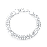 925 Silver Double-Ring Chain Bracelet for Female Charm