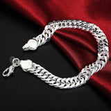 925 Silver Double-Ring Chain Bracelet for Female Charm
