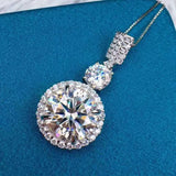 6-carat Moissan Diamond Necklace Fire Pendant