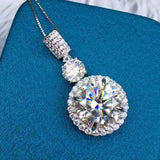 6-carat Moissan Diamond Necklace Fire Pendant