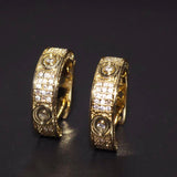 Men's Hip-Hop Hoop Earrings Zircon Jewelry