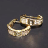 Men's Hip-Hop Hoop Earrings Zircon Jewelry