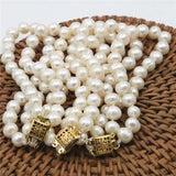 6-7mm Sea Cultured Pearl 2 Row Bracelet for Women