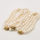 6-7mm Sea Cultured Pearl 2 Row Bracelet for Women