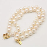 6-7mm Sea Cultured Pearl 2 Row Bracelet for Women