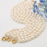 6-7mm Sea Cultured Pearl 2 Row Bracelet for Women