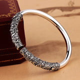 Golden Hoop Bracelet Male Domineering Retro Monkey King Silver Bracelet