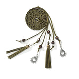 Hand-woven Belt for Women Tassel Pendant Knotted Waist Chain