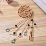 Hand-woven Belt for Women Tassel Pendant Knotted Waist Chain