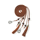 Hand-woven Belt for Women Tassel Pendant Knotted Waist Chain