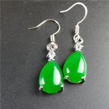 Green Ma Laiyu Emerald Drop Egg Earrings