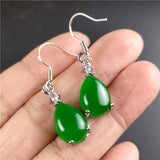 Green Ma Laiyu Emerald Drop Egg Earrings