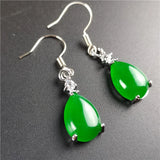 Green Ma Laiyu Emerald Drop Egg Earrings