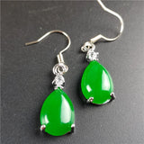 Green Ma Laiyu Emerald Drop Egg Earrings
