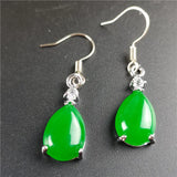 Green Ma Laiyu Emerald Drop Egg Earrings